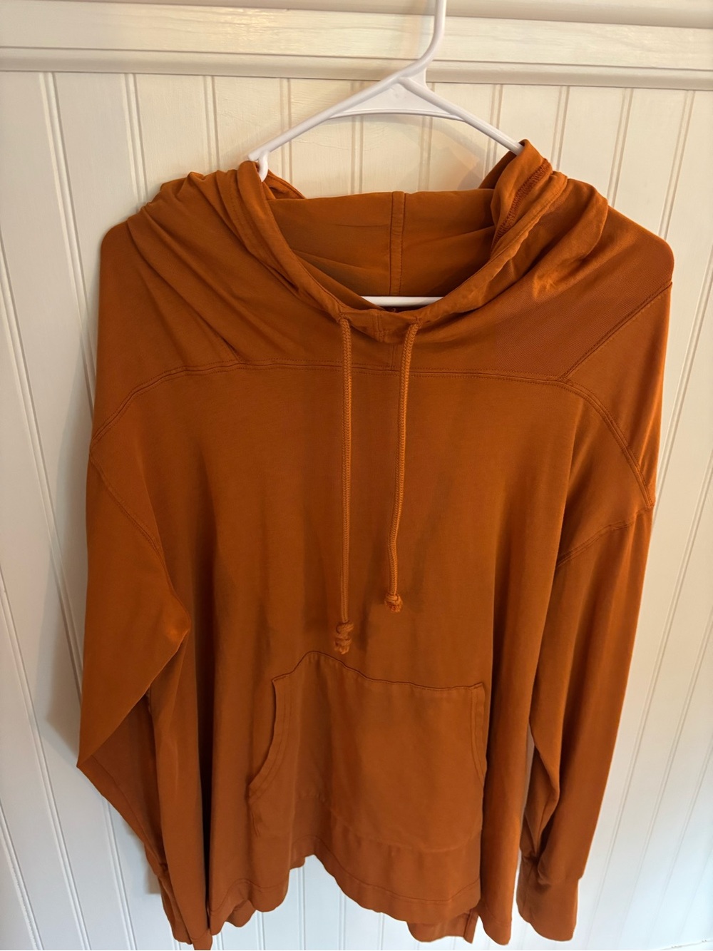 Mono B Women's Hooded Cowl Pullover - Rust